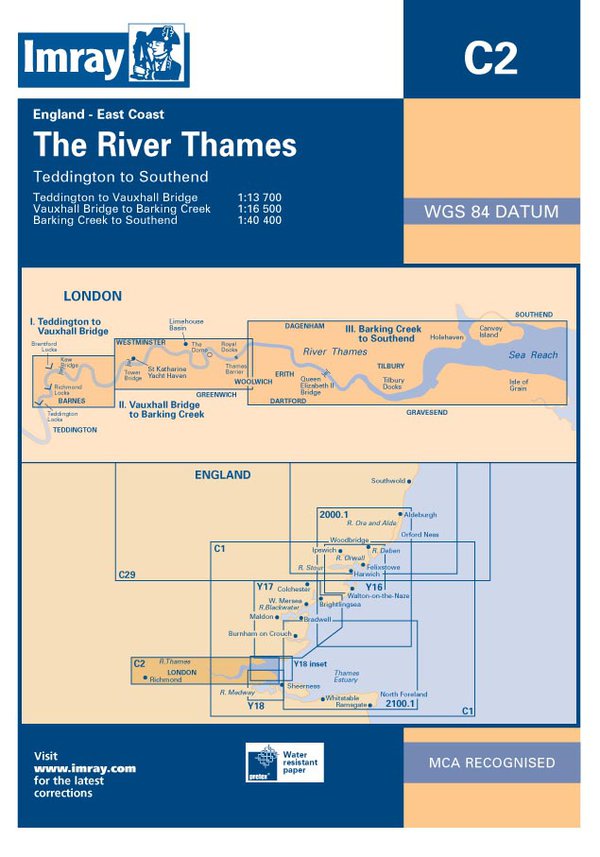 Imray Kaart C2 The River Thames.