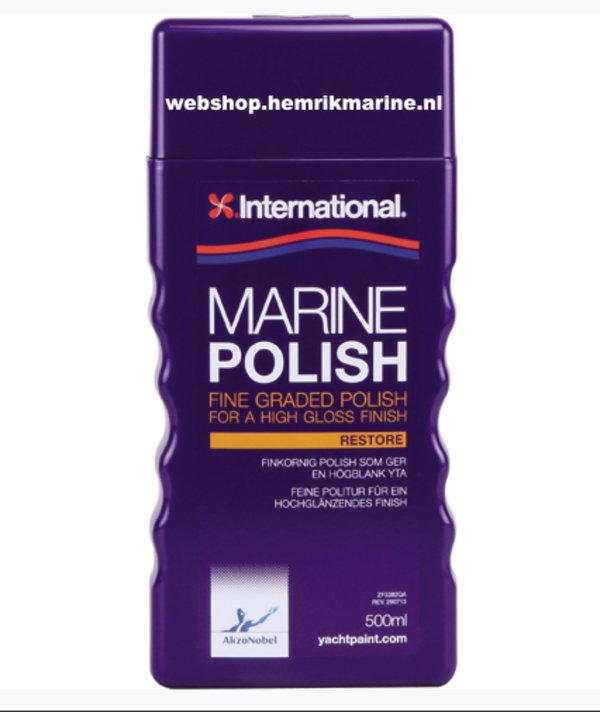 Marine Polish is een ultrafijne polish met was, voor gebruik op gelcoat en verfwerk. Geeft langdurige bescherming en hoogglans. Voor hand en machinaal polijsten (800-1000 tpm). Bevat geen siliconen.
