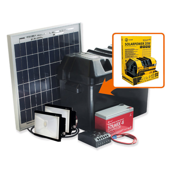 Xunzel SOLARLIFE kit/accu 8Ah/Galaxxi/20W paneel