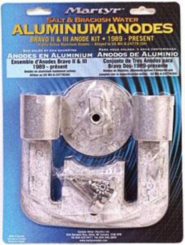 Allpa Anode kit aluminium Bravo II & Bravo III
