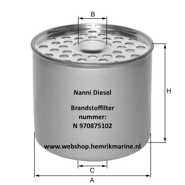Nanni Diesel brandstoffilter 