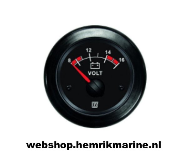 Vetus Voltmeter 24V Zwart