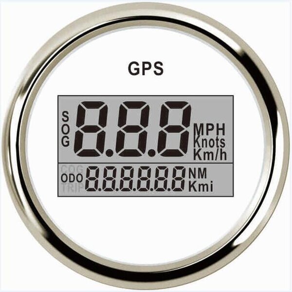 De Hollex Boot GPS Snelheidsmeter 9-32 Volt, deze klok is leverbaar in de kleur zwart of wit. Dit is een universele klok zonder logo op het instrument zelf, dus ook zeer geschikt voor het vervangen van bijvoorbeeld een bestaande klok. De Hollex instrumenten werken op Multivolt 9-32 volt en kunnen dus gebruikt worden in een 12 volt en of 24 volt systeem. De Hollex instrumenten zijn verlicht bij gebruik.