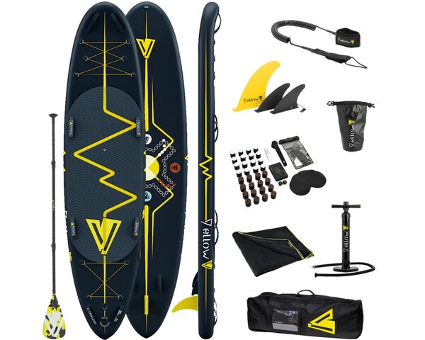 Yellow V Heartbeat 11 SUP board ANGEL